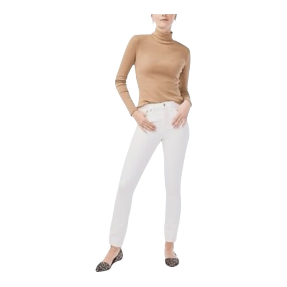 NWT J.Crew 10” Highest-Rise Skinny Jeans in White Denim Sz 26 G1975